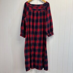 Latuza Womens Flannel Plaid Old Fashioned Nightgown Size 2X Cabincore Cozy Soft